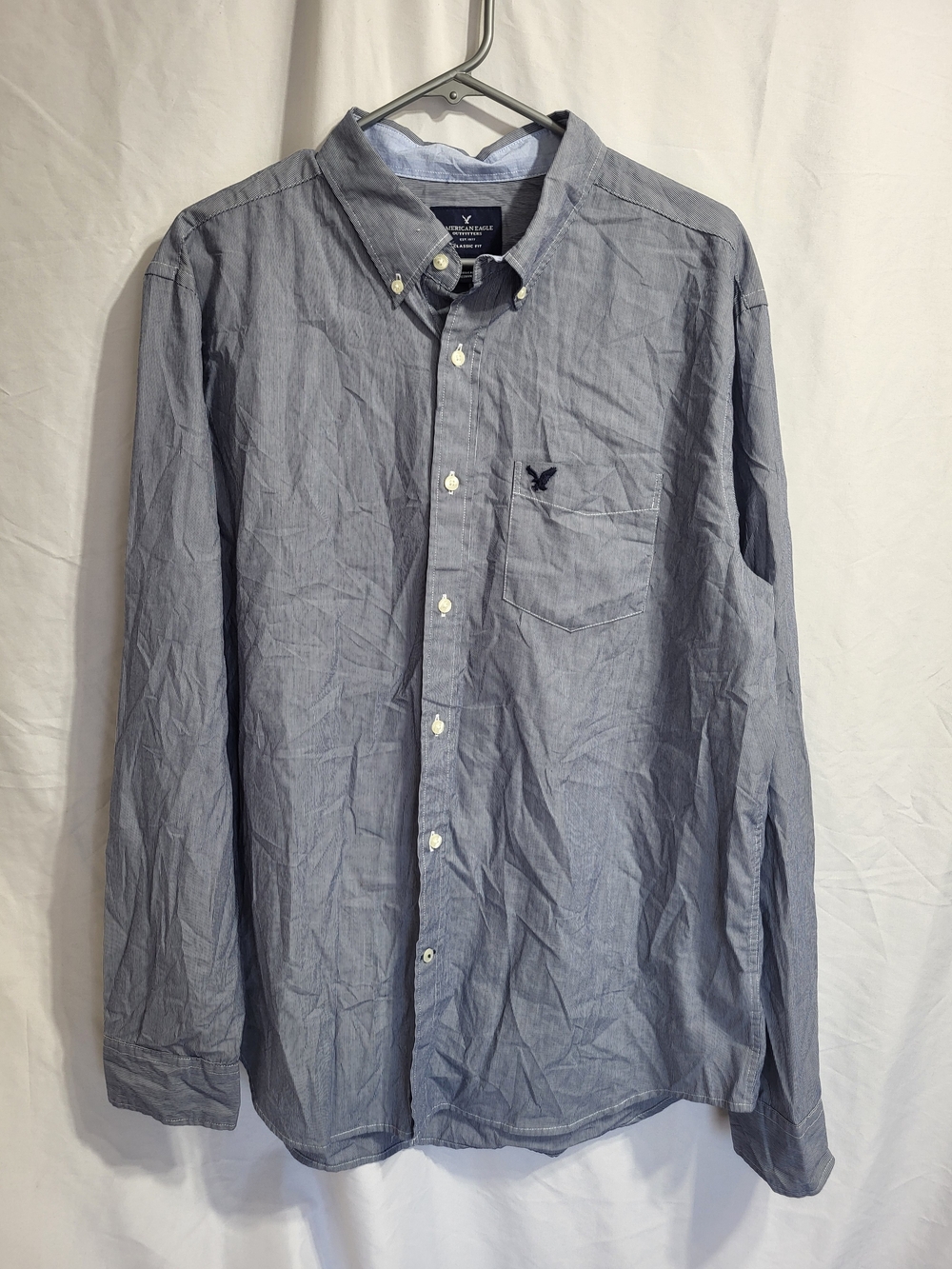 American Eagle Outfitters Men’s Light Blue Button-Down Shirt, Size XL